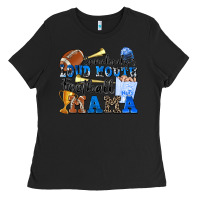 Black somebody's loud mouth football mama Ladies Tee - Zillion Design Studio