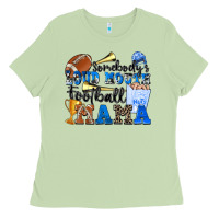 Matcha somebody's loud mouth football mama Ladies Tee - Zillion Design Studio