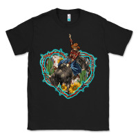 Black western heart bullfighter  cactus sunflower aztek pattern Classic Tee - BarkalooDesign