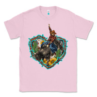 Bubblegum Pink western heart bullfighter  cactus sunflower aztek pattern Classic Tee - BarkalooDesign