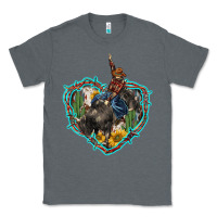 Charcoal Heather western heart bullfighter  cactus sunflower aztek pattern Classic Tee - BarkalooDesign
