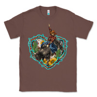 Chestnut western heart bullfighter  cactus sunflower aztek pattern Classic Tee - BarkalooDesign