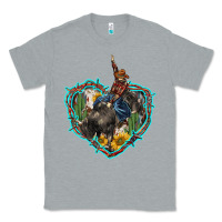 Heather Grey western heart bullfighter  cactus sunflower aztek pattern Classic Tee - BarkalooDesign