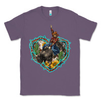 Lavender western heart bullfighter  cactus sunflower aztek pattern Classic Tee - BarkalooDesign