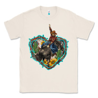 Natural western heart bullfighter  cactus sunflower aztek pattern Classic Tee - BarkalooDesign