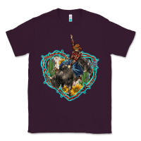 Plum western heart bullfighter  cactus sunflower aztek pattern Classic Tee - BarkalooDesign