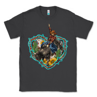 Smoke western heart bullfighter  cactus sunflower aztek pattern Classic Tee - BarkalooDesign
