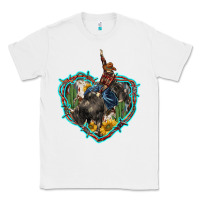 White western heart bullfighter  cactus sunflower aztek pattern Classic Tee - BarkalooDesign