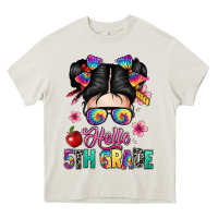 Cream hello fifth grade Heavy Core Tee - texasbilliewilder