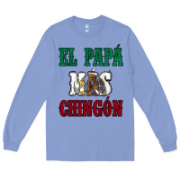 Colony Blue El Papa Mas Chingon Mexican Flag Long Sleeve Tee - Jasminsmagicworld