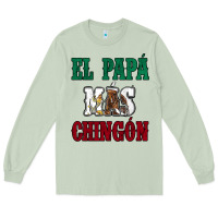 Matcha El Papa Mas Chingon Mexican Flag Long Sleeve Tee - Jasminsmagicworld