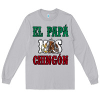 Moon Dust El Papa Mas Chingon Mexican Flag Long Sleeve Tee - Jasminsmagicworld