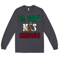 Smoke El Papa Mas Chingon Mexican Flag Long Sleeve Tee - Jasminsmagicworld