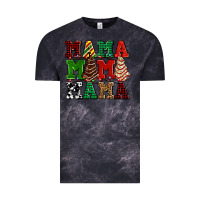 Cloud Black mama mama mama with christmas lights and christmas tree cakes Vintage Tee - AdoDesignShop