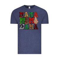 Vintage Denim mama mama mama with christmas lights and christmas tree cakes Vintage Tee - AdoDesignShop