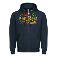 Navy christmas phlebotomist Zipper Hoodie - MaliasSmallBusiness