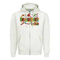 Oatmeal Heather christmas phlebotomist Zipper Hoodie - MaliasSmallBusiness