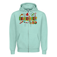 Seafoam christmas phlebotomist Zipper Hoodie - MaliasSmallBusiness