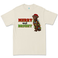 Merry And Bright Labrador Premium Tee | Teevron