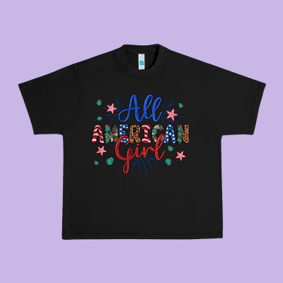 All American Girl Urban Heavy Tee Designed By Artiststas