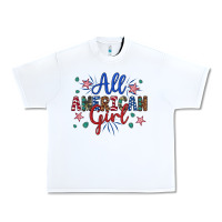 White all american girl Urban Heavy Tee - Artiststas
