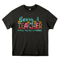 Asphalt being a teacher makes my life complete Heavy Core Tee - Zillion Design Studio