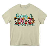 Mossy being a teacher makes my life complete Heavy Core Tee - Zillion Design Studio