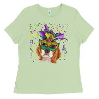 Matcha mardi gras  mask beagle Ladies Tee - RanaPortraitStore