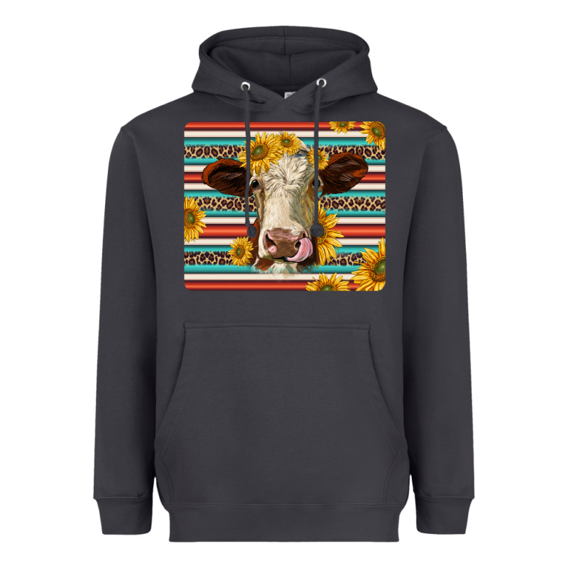 Serape Leopard Hereford Cattle Mousepad Heavyweight Hoodie by Jasminsmagicworld | Teevron