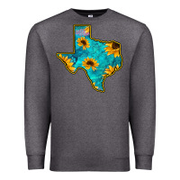 Charcoal Heather Sunflower Turquoise Texas Premium Sweatshirt - Bettercallsaul