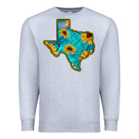 Heather Grey Sunflower Turquoise Texas Premium Sweatshirt - Bettercallsaul
