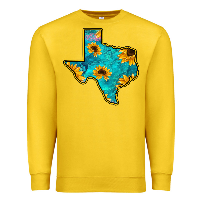 Sunflower Turquoise Texas Premium Sweatshirt by Bettercallsaul | Teevron