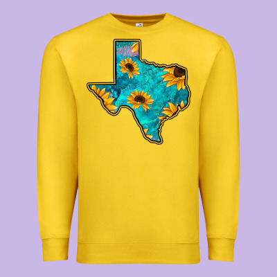 Sunflower Turquoise Texas Premium Sweatshirt Designed By Bettercallsaul