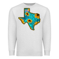 Oatmeal Heather Sunflower Turquoise Texas Premium Sweatshirt - Bettercallsaul