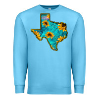 Ocean Blue Sunflower Turquoise Texas Premium Sweatshirt - Bettercallsaul