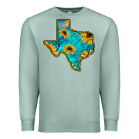 Seafoam Sunflower Turquoise Texas Premium Sweatshirt - Bettercallsaul