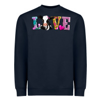 Navy love with cow Heavyweight Sweatshirt - AdoDesignShop