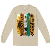 Mushroom Leopard Sunflower Brush Strokes Long Sleeve Tee - Jasminsmagicworld