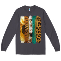 Smoke Leopard Sunflower Brush Strokes Long Sleeve Tee - Jasminsmagicworld
