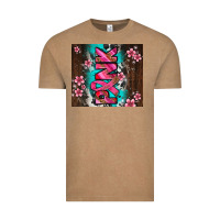 Vintage Coffee western pattern pink with floral cancer ribbon Vintage Tee - AdoDesignShop