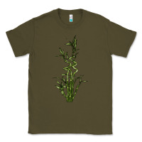 Army Green Lucky Bamboo Classic Tee - LillyAllenDesigns