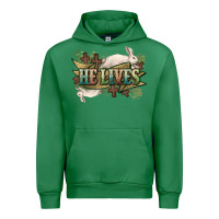 Emerald He lives Easter Day Urban Hoodie - HowdyJamesFarm