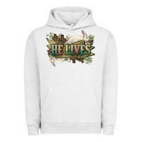 Pigment Lunar Rock He lives Easter Day Urban Hoodie - HowdyJamesFarm