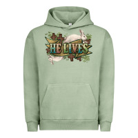 He Lives Easter Day Urban Hoodie | Teevron