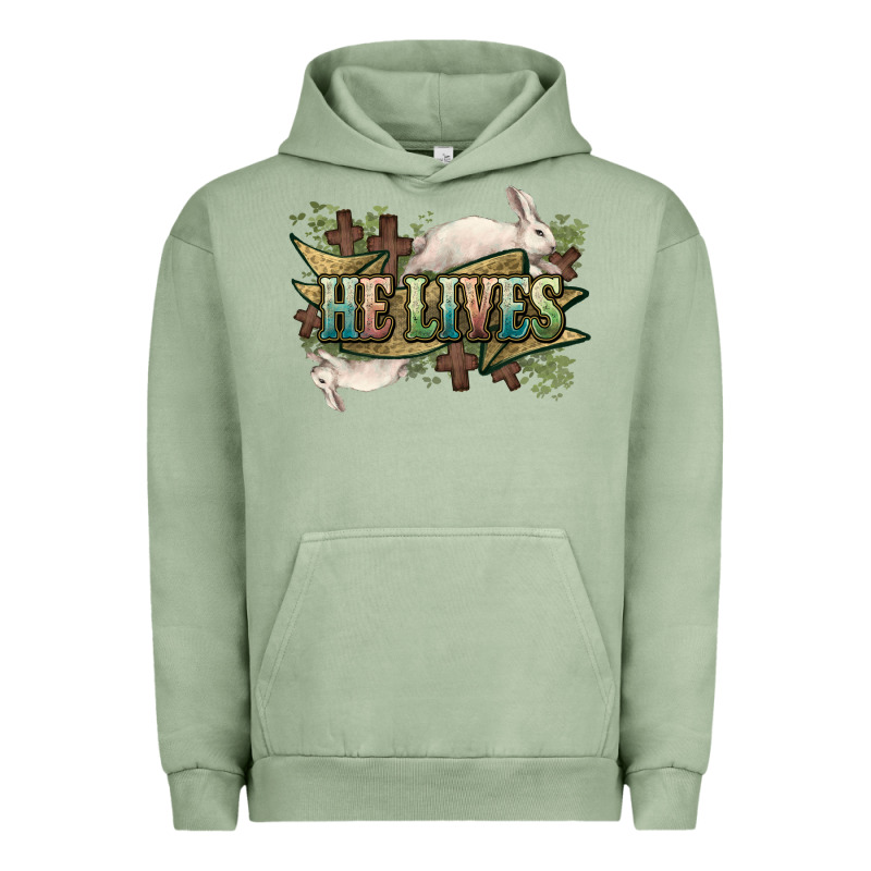 He Lives Easter Day Urban Hoodie by HowdyJamesFarm | Teevron