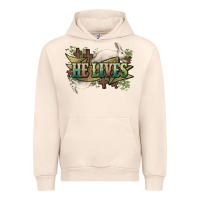 Sandshell He lives Easter Day Urban Hoodie - HowdyJamesFarm