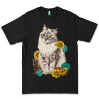 Black siberian cat sunflower and gemstone Premium Tee - texasbilliewilder