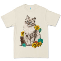Bone siberian cat sunflower and gemstone Premium Tee - texasbilliewilder