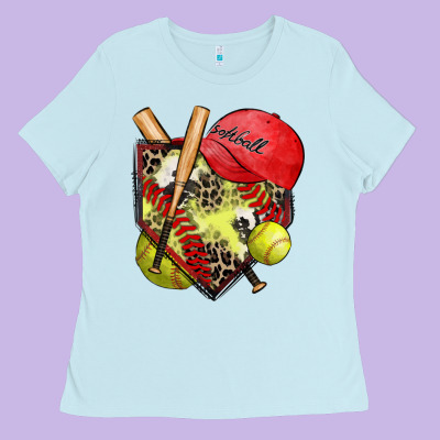 Softball Home Plate Ladies Tee Designed By Zillion Design Studio
