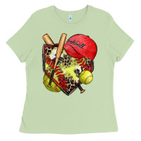 Matcha softball home plate Ladies Tee - Zillion Design Studio